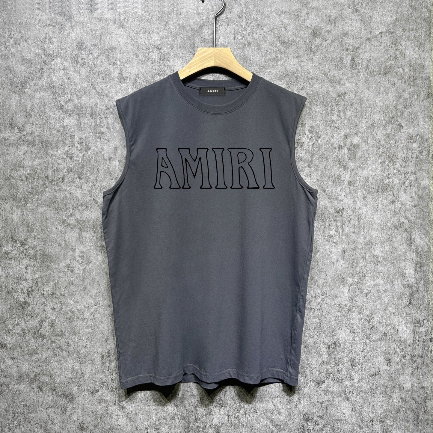 Amiri tank top bevel cut letterprinting
