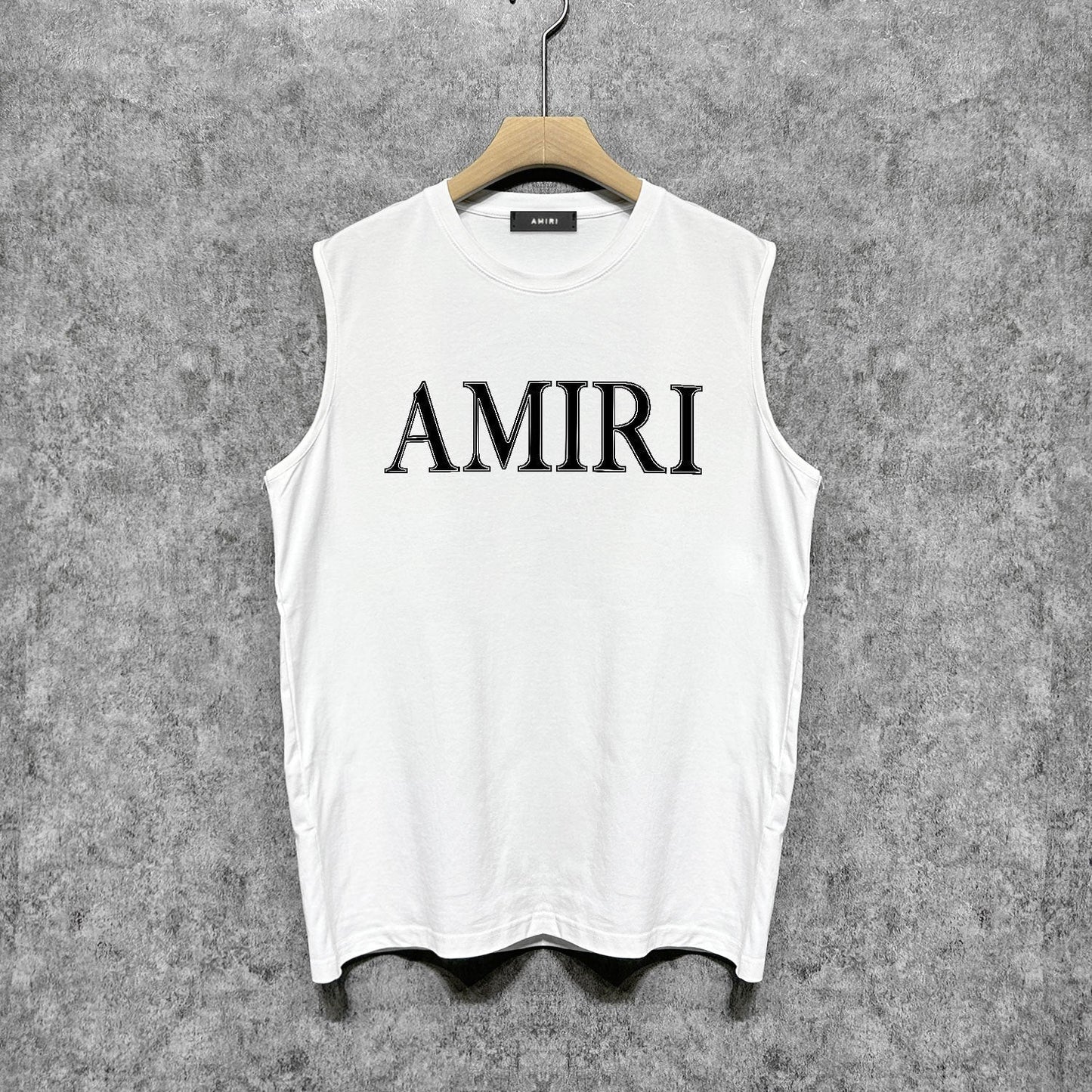 Amiri tank top white stripes simple letterprinting