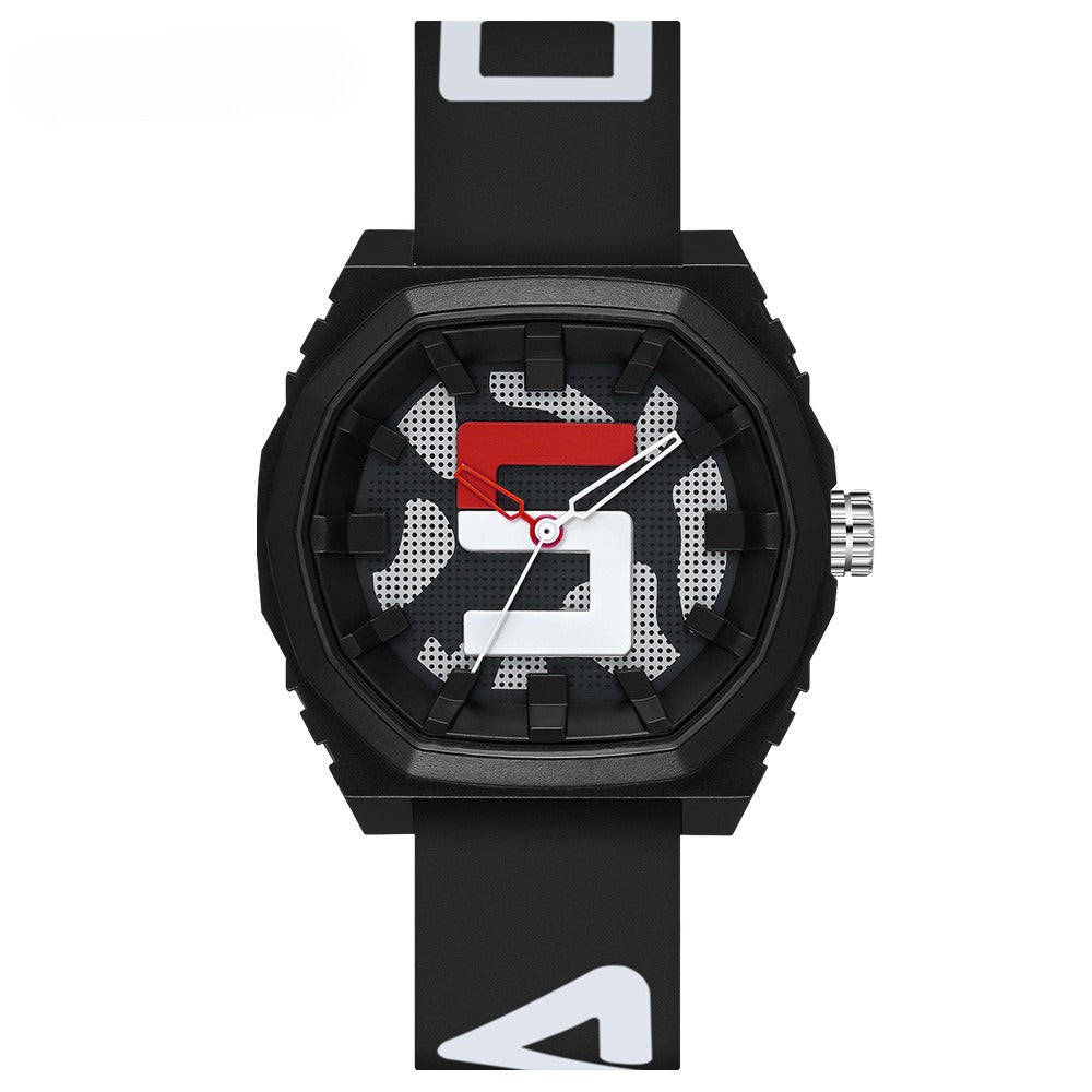 Men's watches quartz movement flow tape