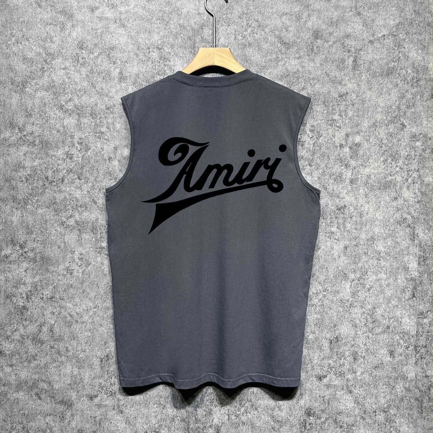 Amiri tank top slanted letter printing