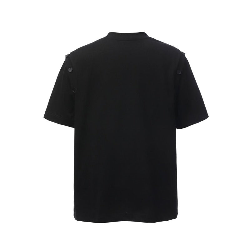 Men's t-shirts: american retro heavyweight double yarn printed graphic deconstructed design high street oversized short sleeve tee