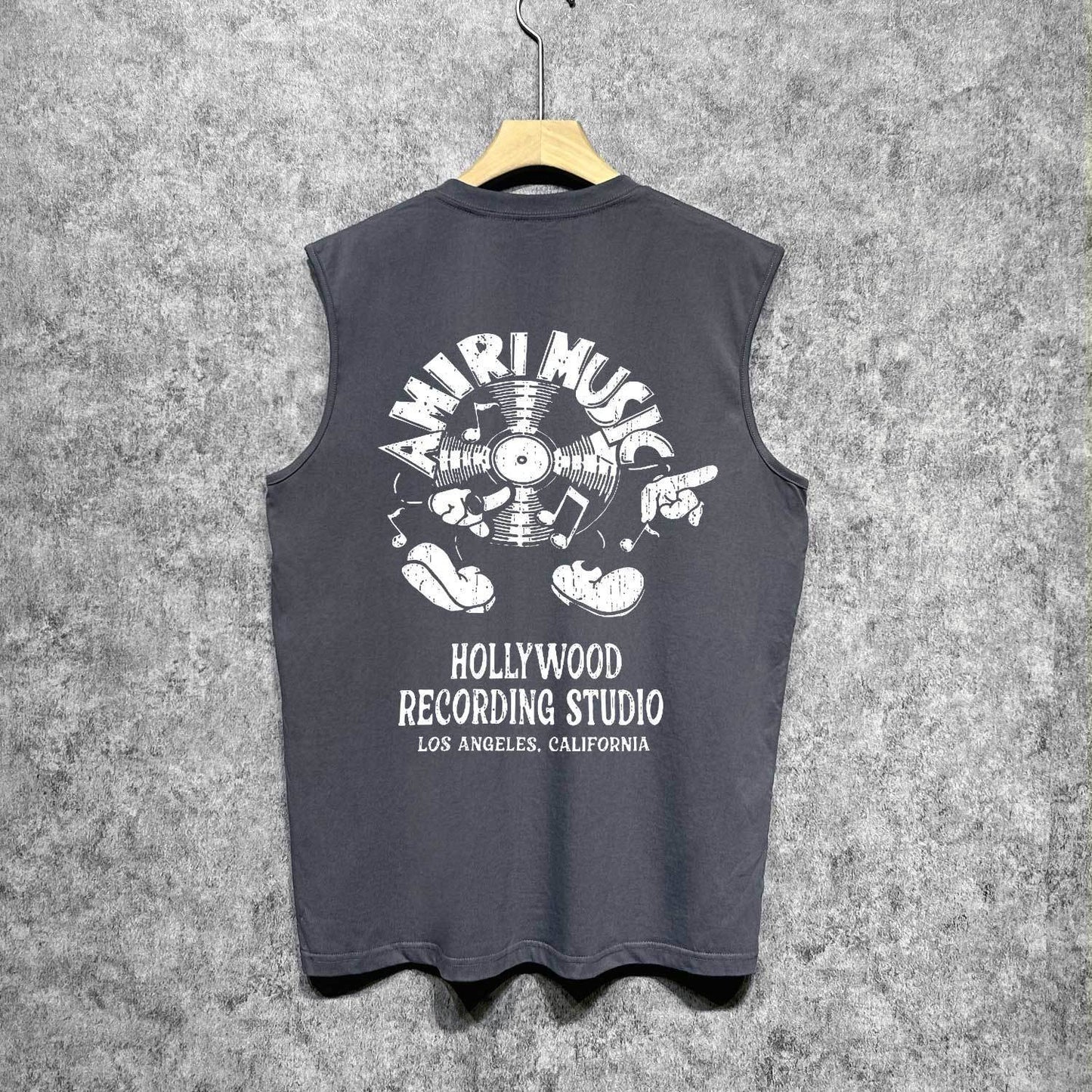 Amiri tank top note fan printing