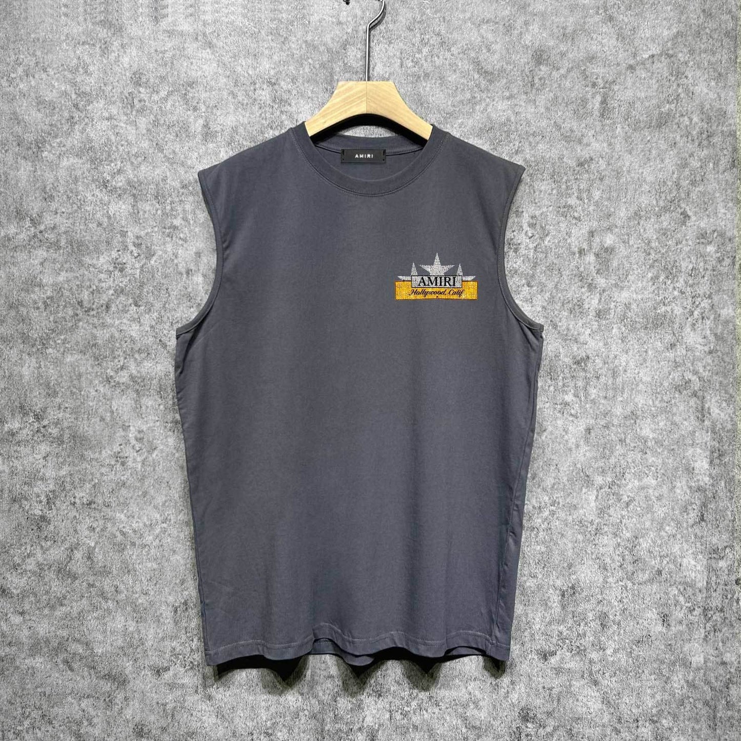 Amiri tank top five-pointed star nameplate printing
