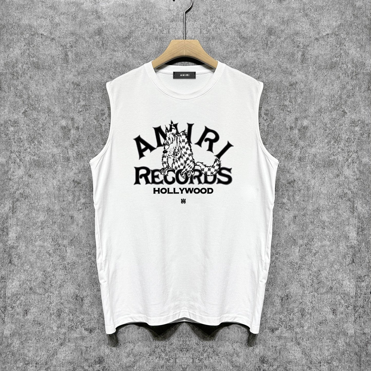 Amiri tank top big bad wolf letterprinting