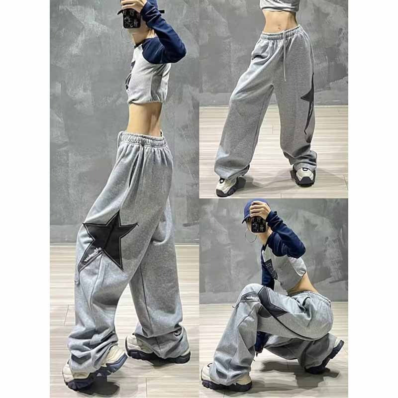 Women casual pant summer gray loose