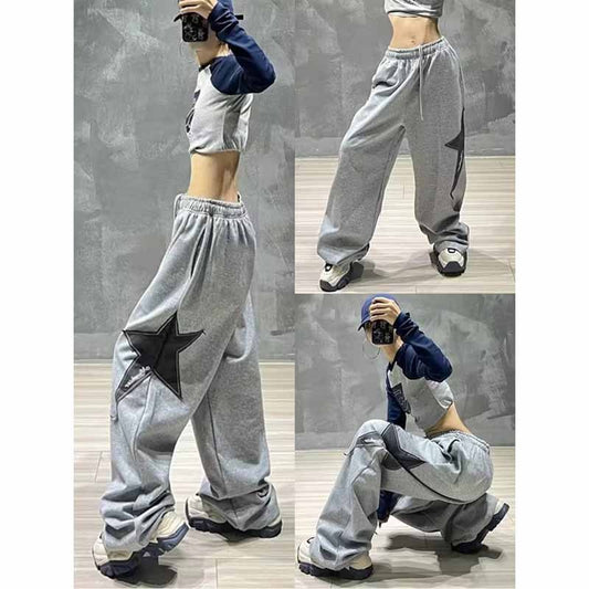 Women casual pant summer gray loose