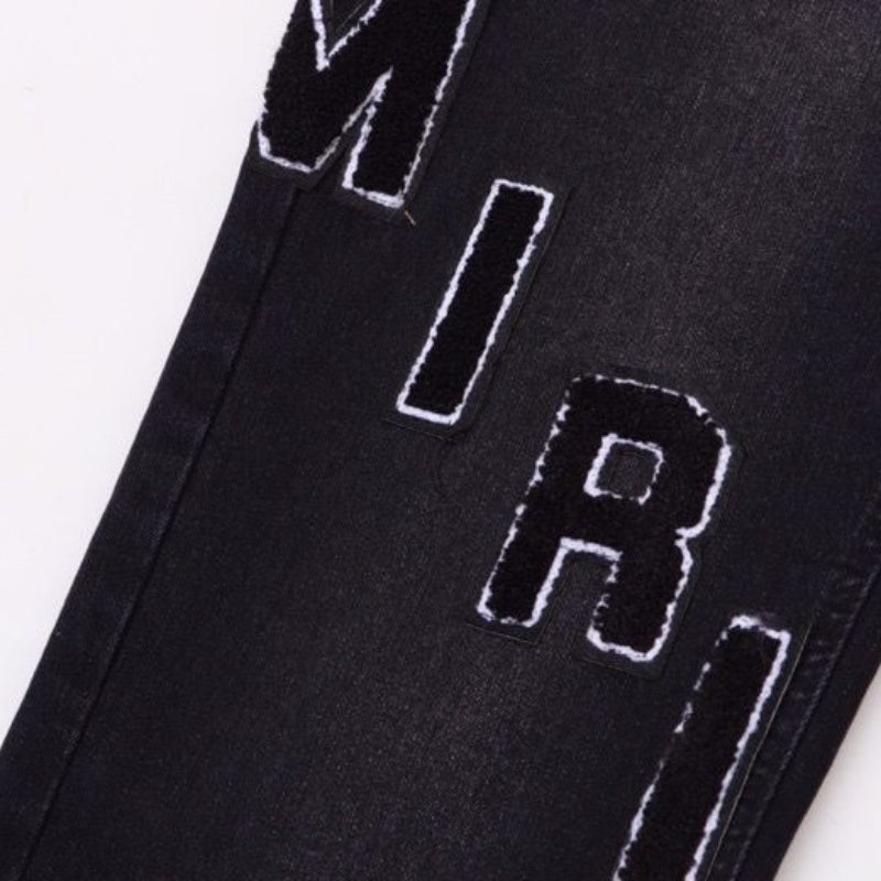 Amiri Jeans Straight Loose Letter Embroidery Casual