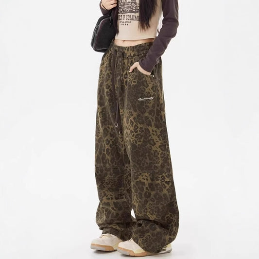 Women casual pant leopard print women loose