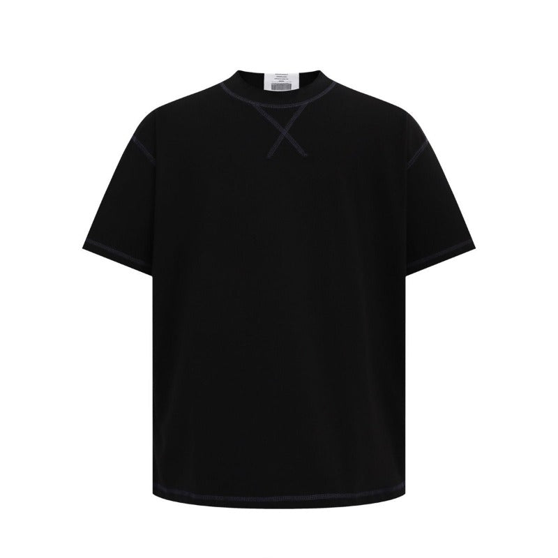 Men's t-shirts: american streetwear summer collection - premium structured solid color design, relaxed fit short sleeve tee