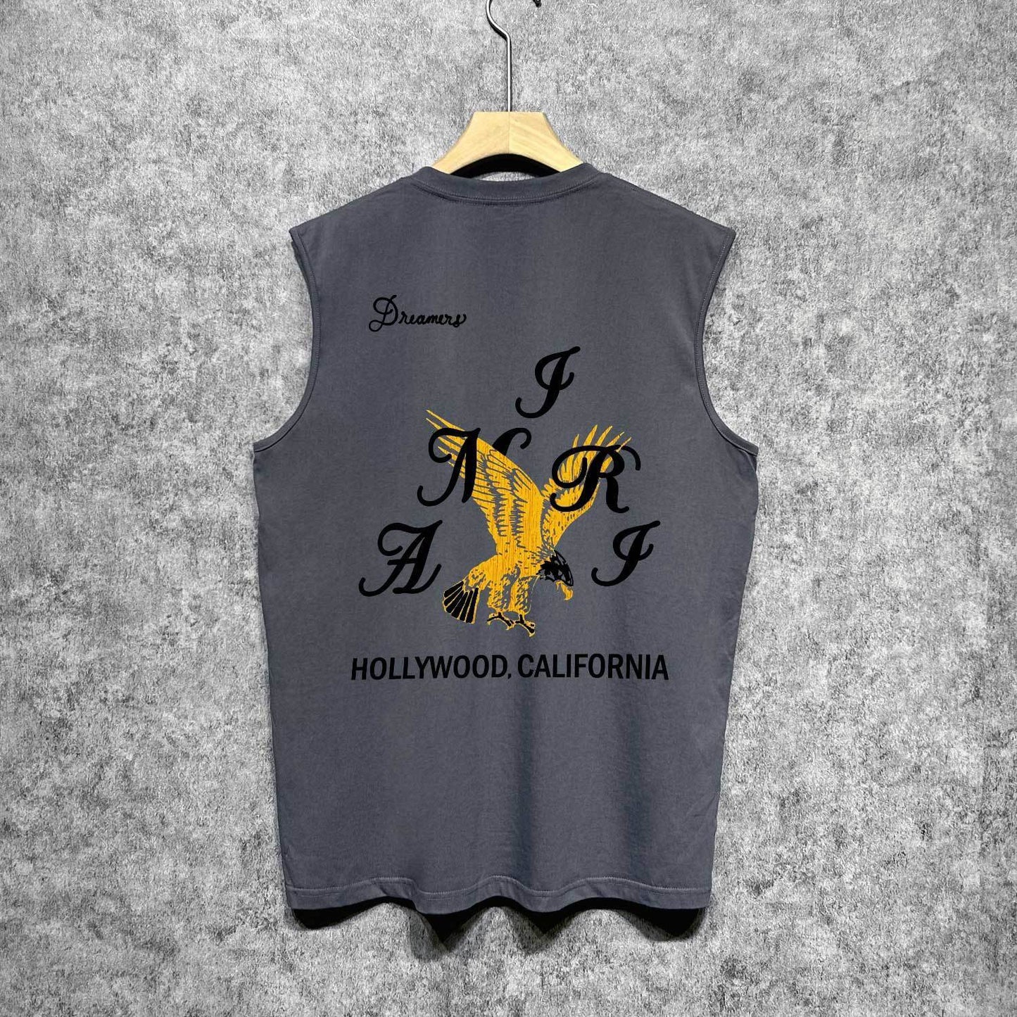 Amiri tank top hollywood eagle printing