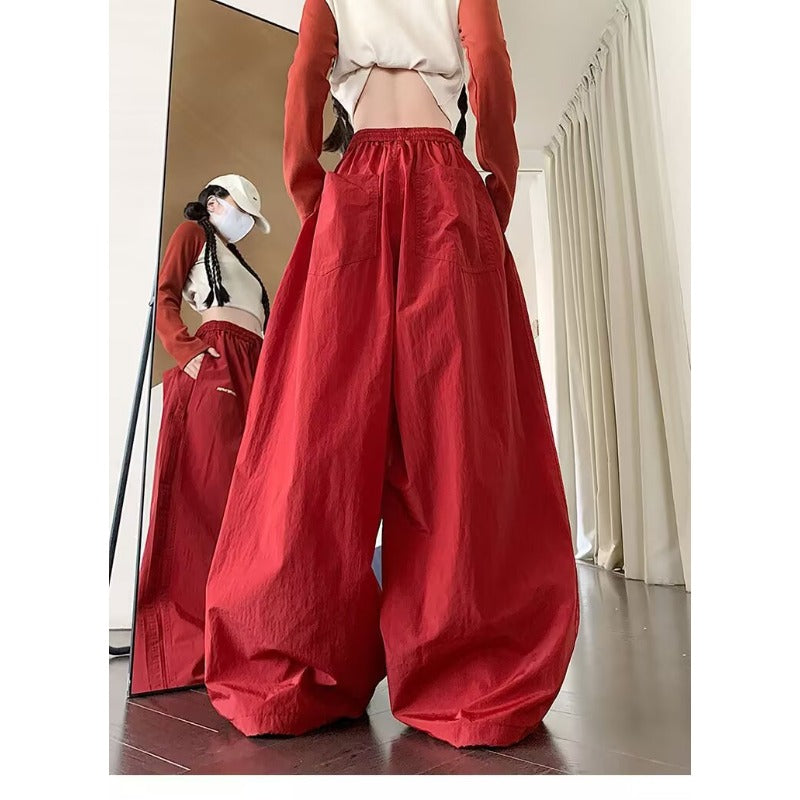 Women casual pant retro quick-drying loose