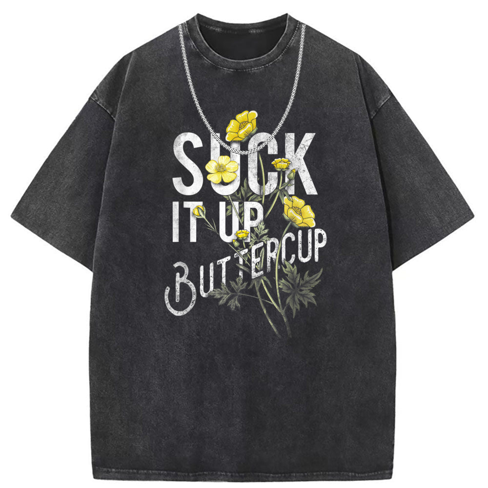 Mens T Shirts Washed Old Punk Short Sleeve T-Shirts