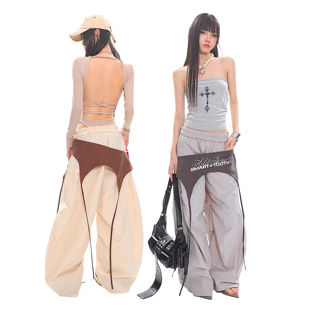 Women casual pants scimitar paratrooper pants