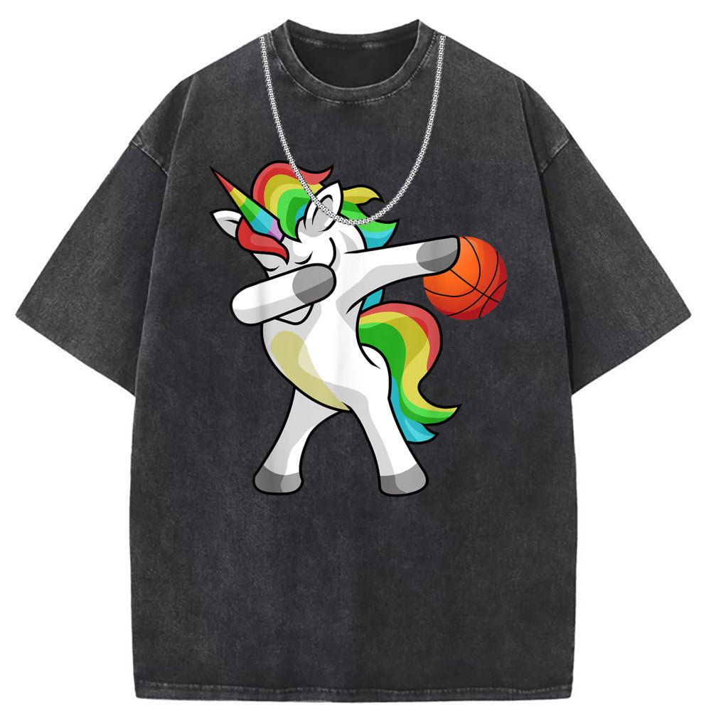 Men T Shirts Short Sleeve T-Shirt Washed Old Punk