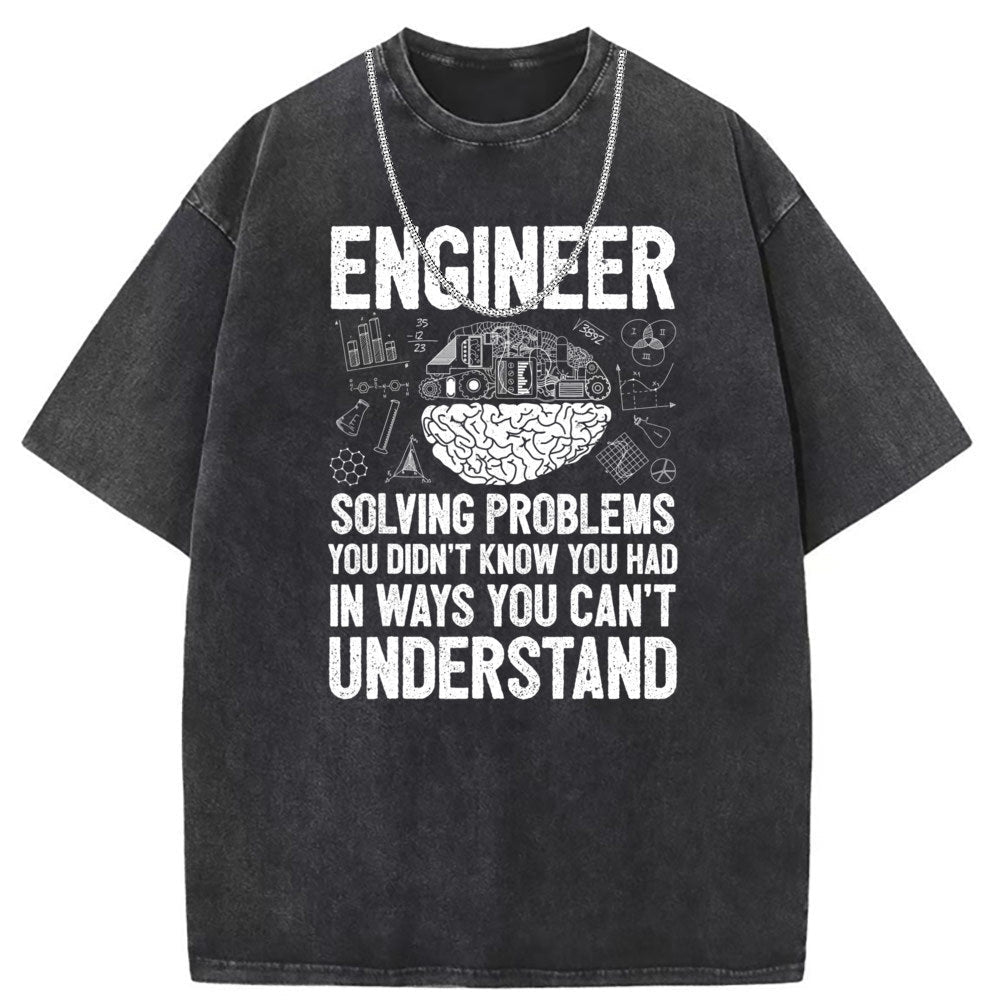 Men T Shirts Cotton short-sleeved T-shirt women's washed and old