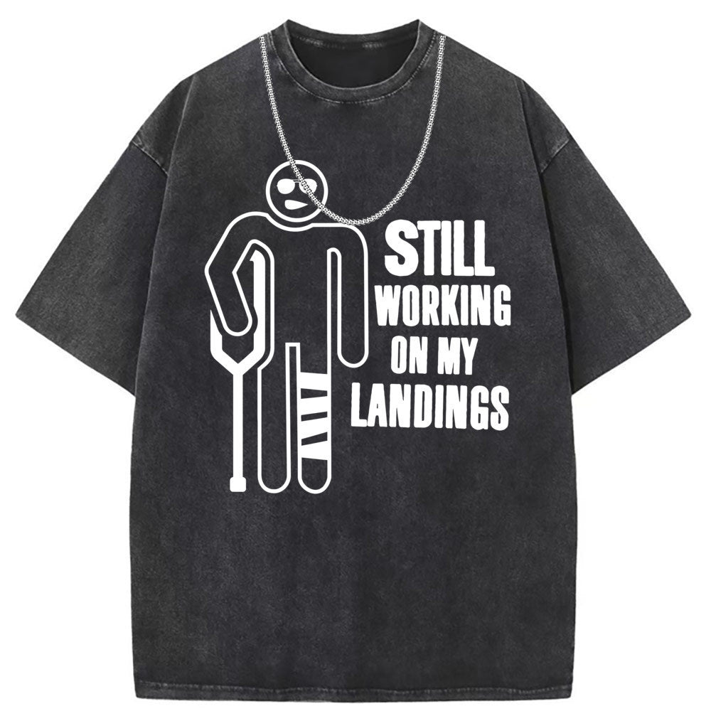 Men T Shirts Short Sleeve T-Shirt Women Washed Old American