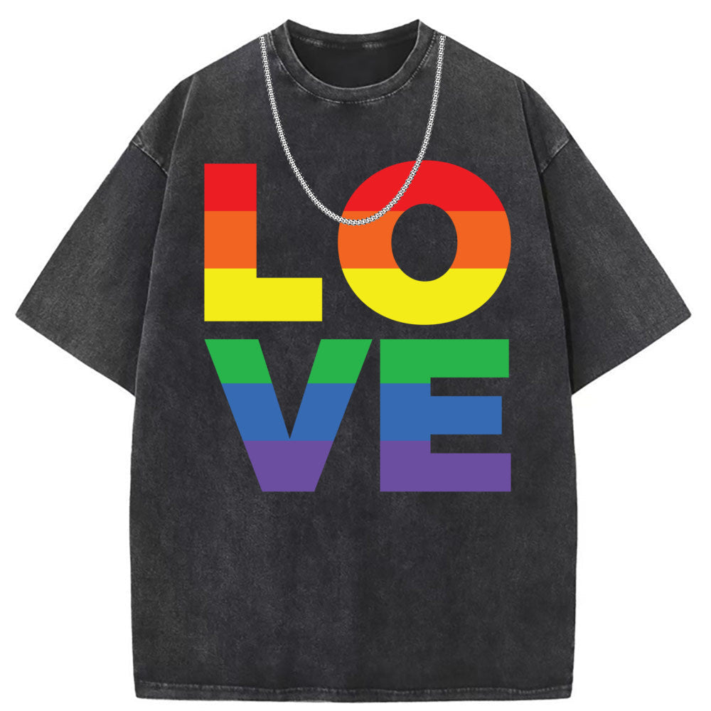 Men T Shirts Washed Old Printed Short Sleeve T-Shirts Loose Casual