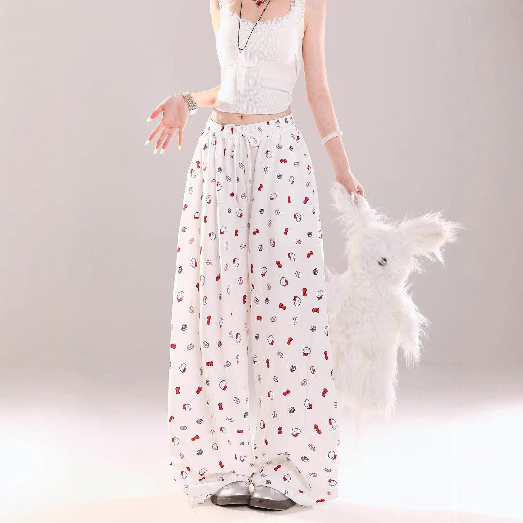 Women casual pant all over printed loose