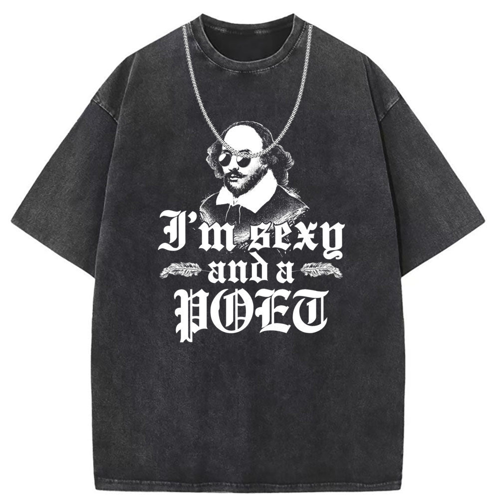 Men T Shirts Washed old punk short-sleeved T-shirt