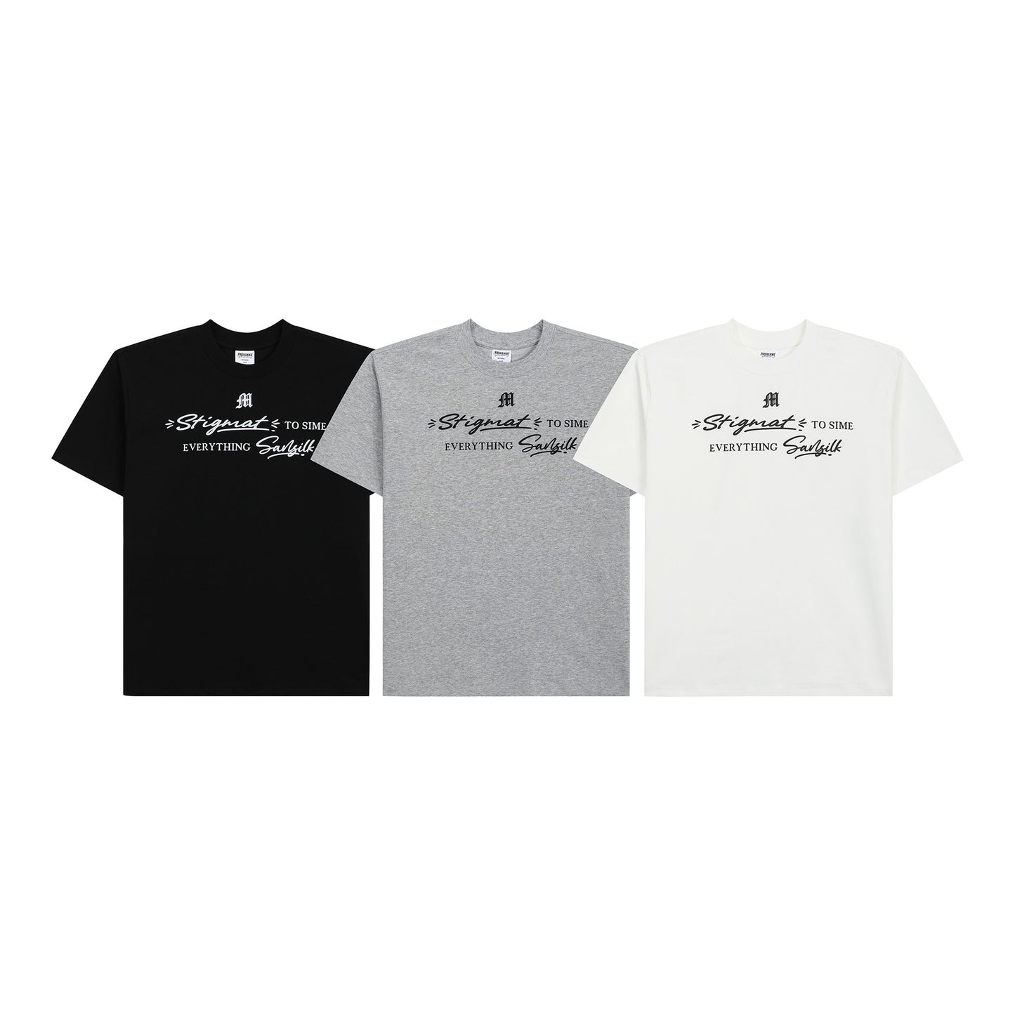Men t shirts retrocasualletter round neck short sleeve