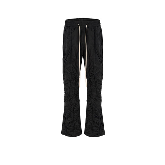 MIJKO Men's Vintage Pants MIJKO Men's Women's Wide-footed Trousers High Street Casual