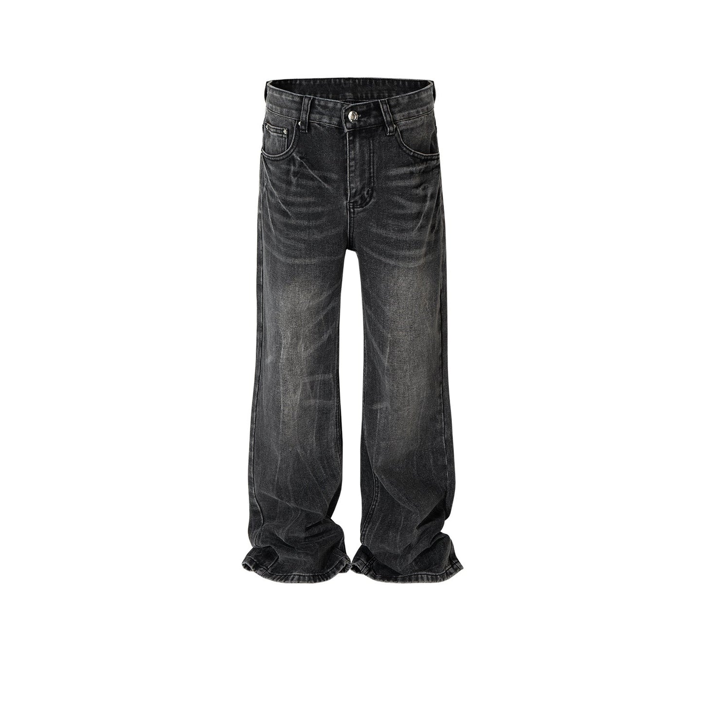 MIJKO Men's Vintage Pants MIJKO Men's Women's Washed Pants Straight Jeans