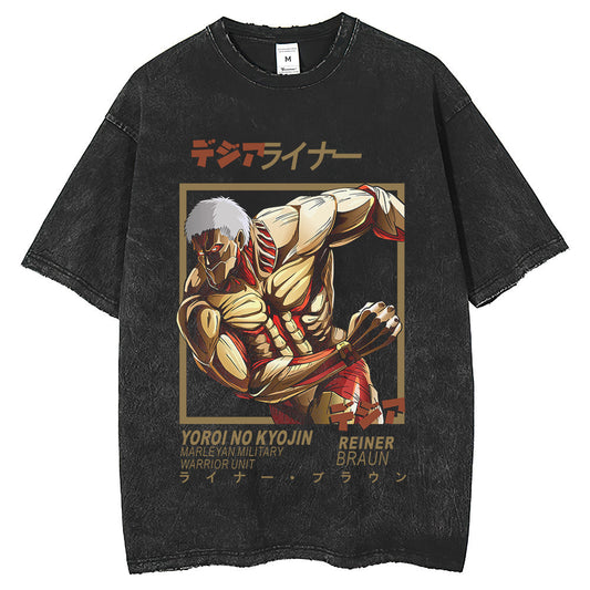 Mens T Shirts Sunman Loose Anime Two Dimensional Couple Short Sleeve T-Shirt
