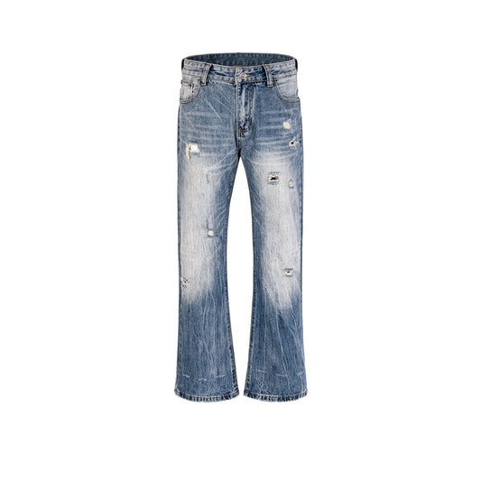MIJKO Mens Vintage Pants MIJKO Pants Blue Jeans