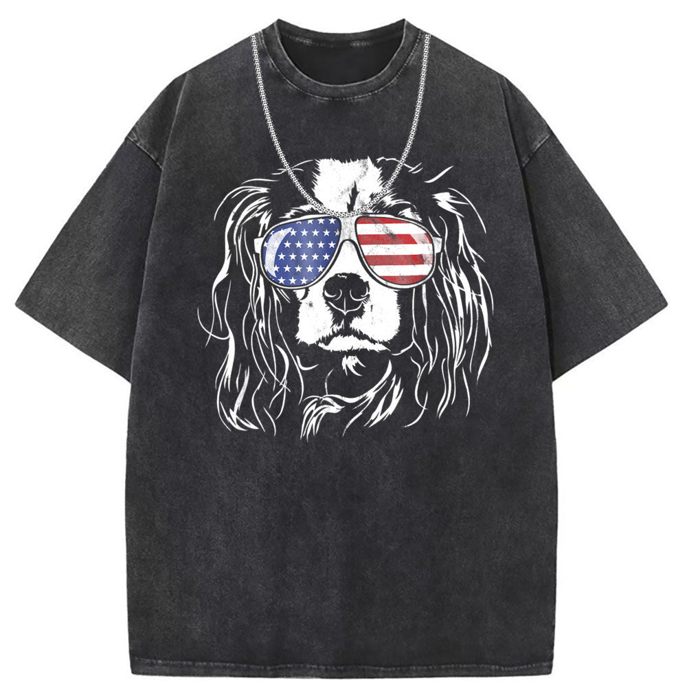 Men T Shirts Pure cotton round neck short-sleeved T-shirt women's washed and old