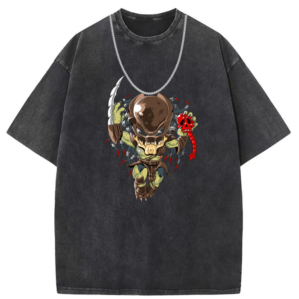 Men T Shirts Crew neck short sleeve T-shirt washed old American style