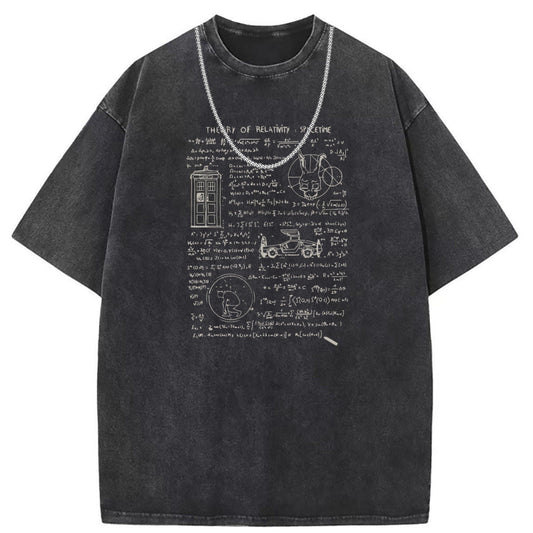Men T Shirts Short-sleeved T-shirt women washed and old