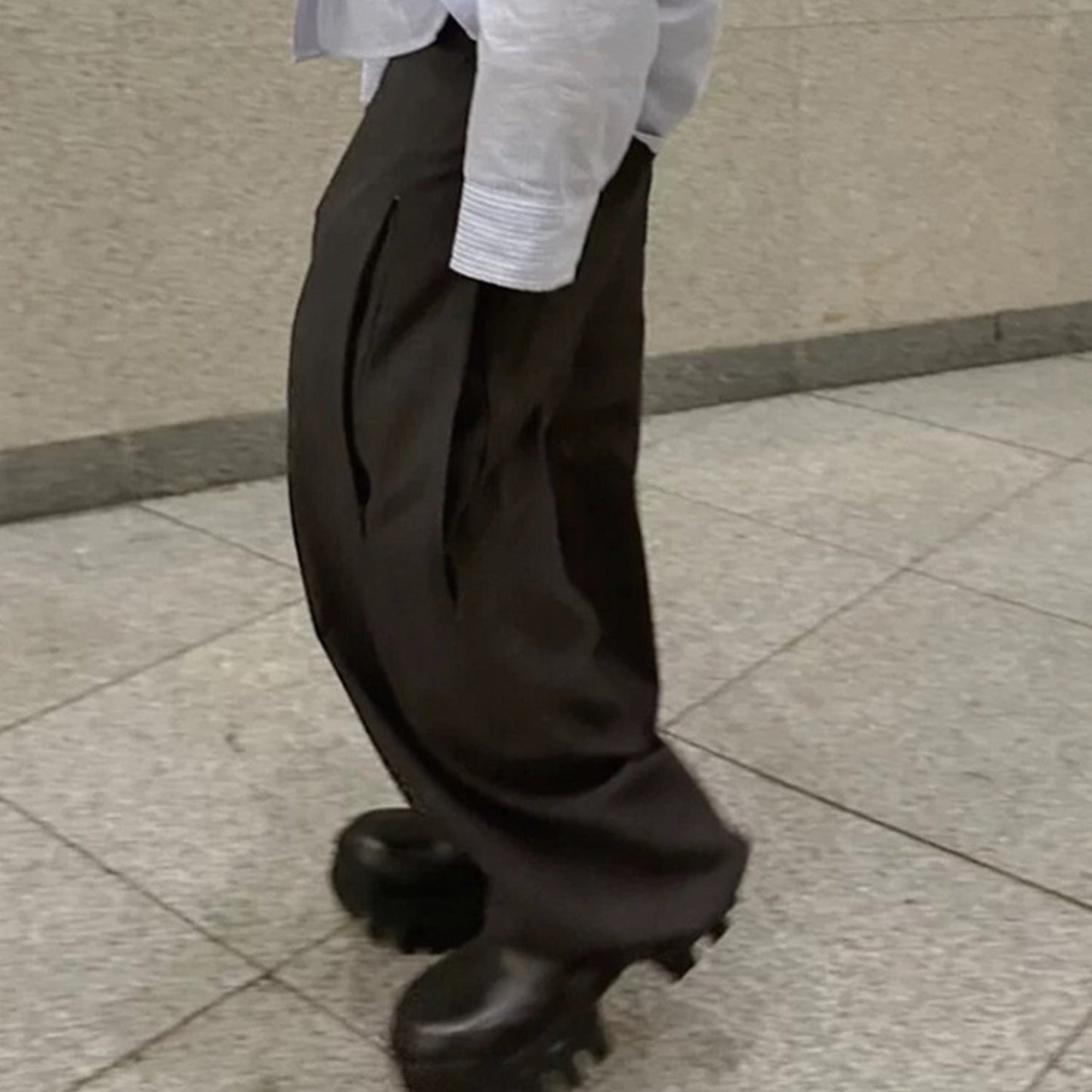 MIJKO Men's Vintage Pants MIJKO Zipper Design Casual Trousers Men's and Women's Three-dimensional Wide Legs