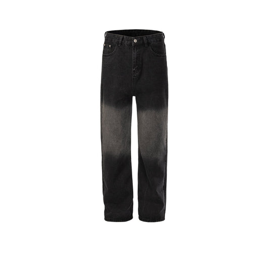 MIJKO Men's Vintage Pants MIJKO Men's and Women's Wide Feet Washed Jeans