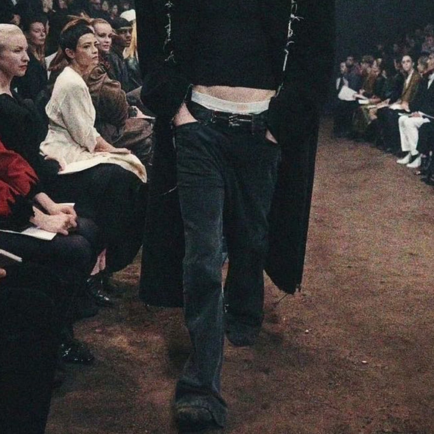 MIJKO Mens Vintage Pants MIJKO Mens Women's Trousers Demna Flared Washed Flared Jeans