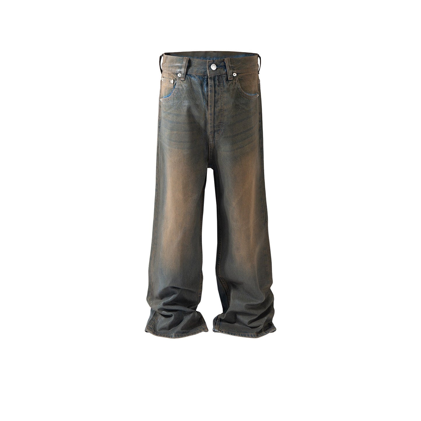 MIJKO Men's Vintage Pants MIJKO Men's Women's High Street Vintage Trousers Old Jeans