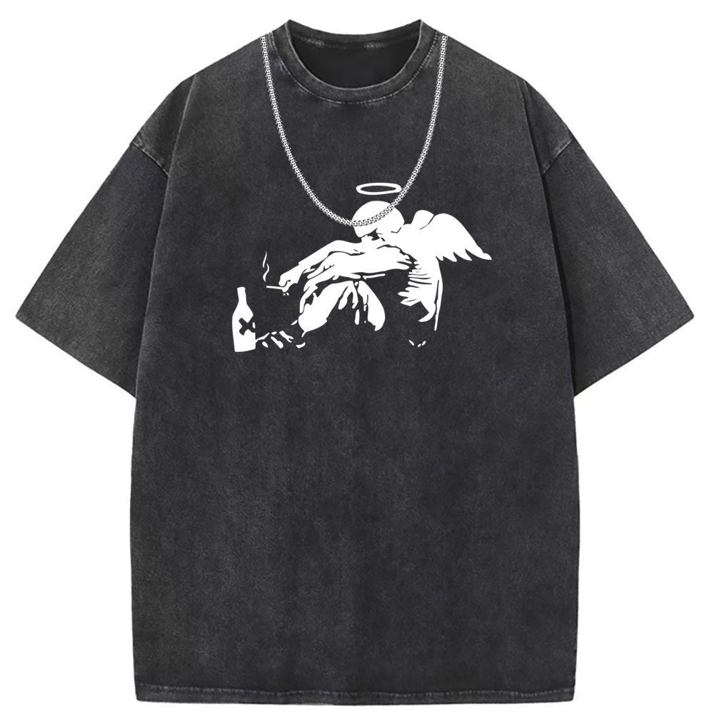 Men T Shirts T-shirt retro anime oversize loose