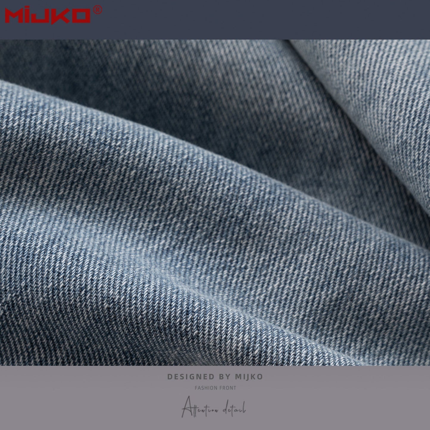 MIJKO Mens Vintage Pants Slim-Fit Zip Wide-Foot Jeans