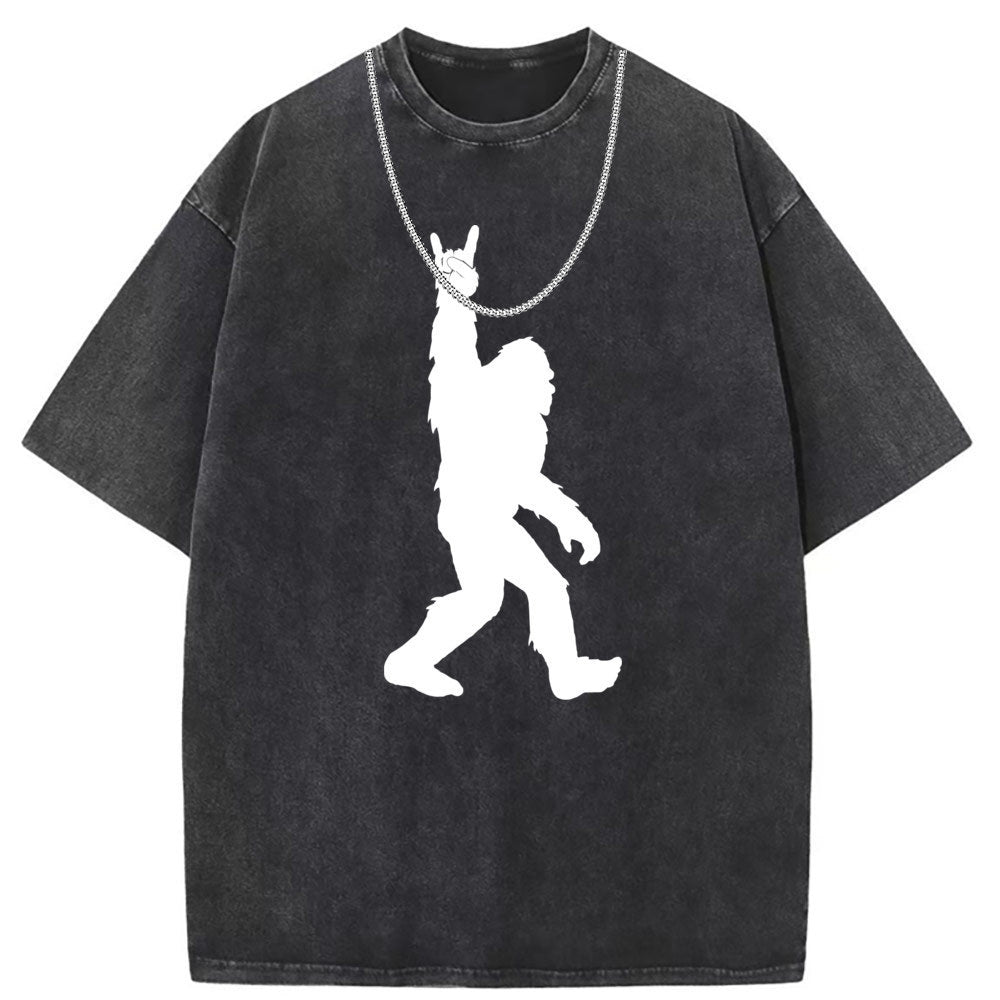 Men T Shirts Washed Old Printed Short Sleeve T-Shirts Women's Loose