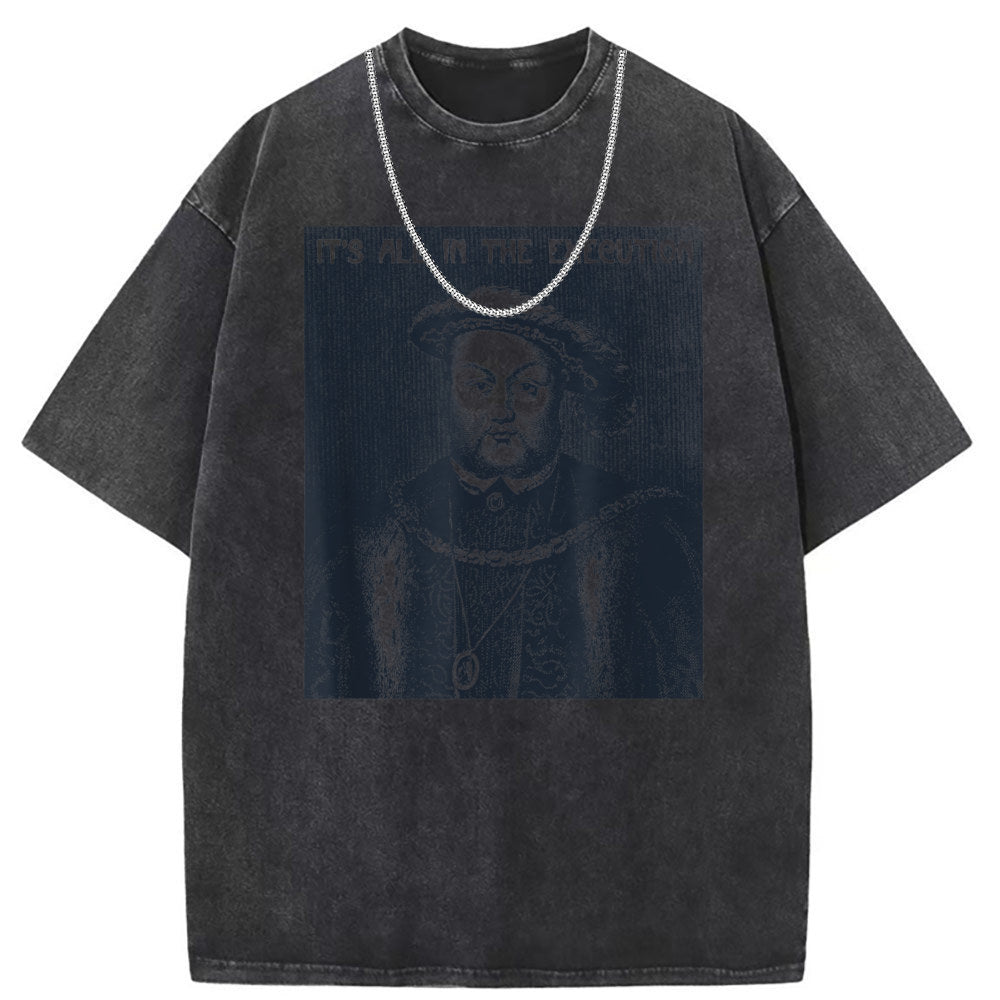 Mens T Shirts Short Sleeve T-Shirts Washed Old Punk