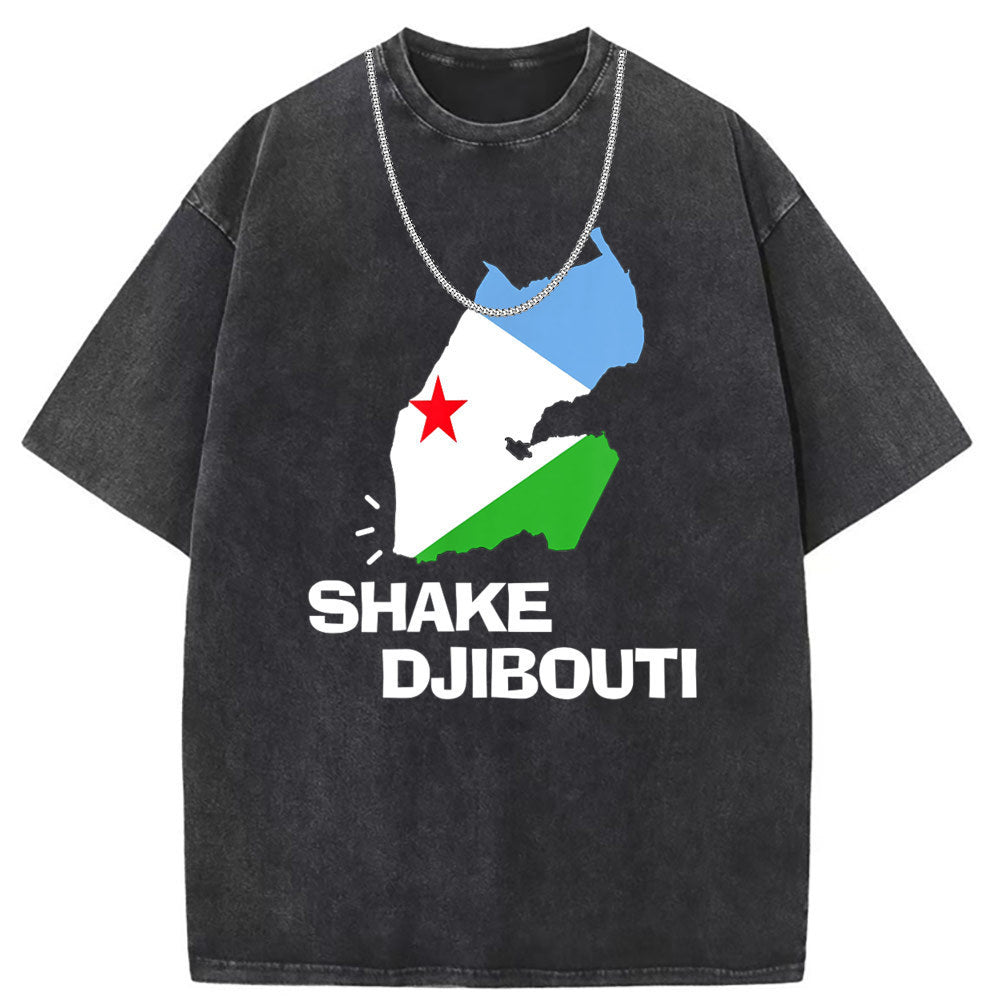Men T Shirts Washed old punk short-sleeved T-shirt