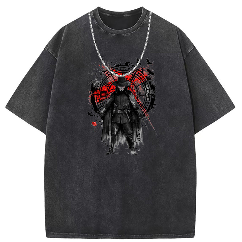 Mens T Shirts Batik Washed Doing Old Punk