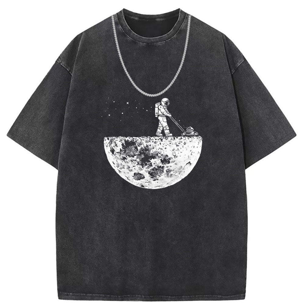 Men T Shirts Crew neck short sleeve T-shirt washed old American style