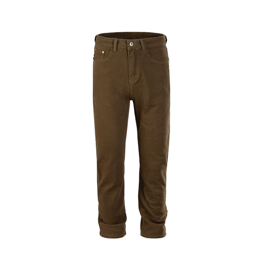 MIJKO Men's Vintage Pants MIJKO Washed Old Trousers Men's and Women's Straight Jeans