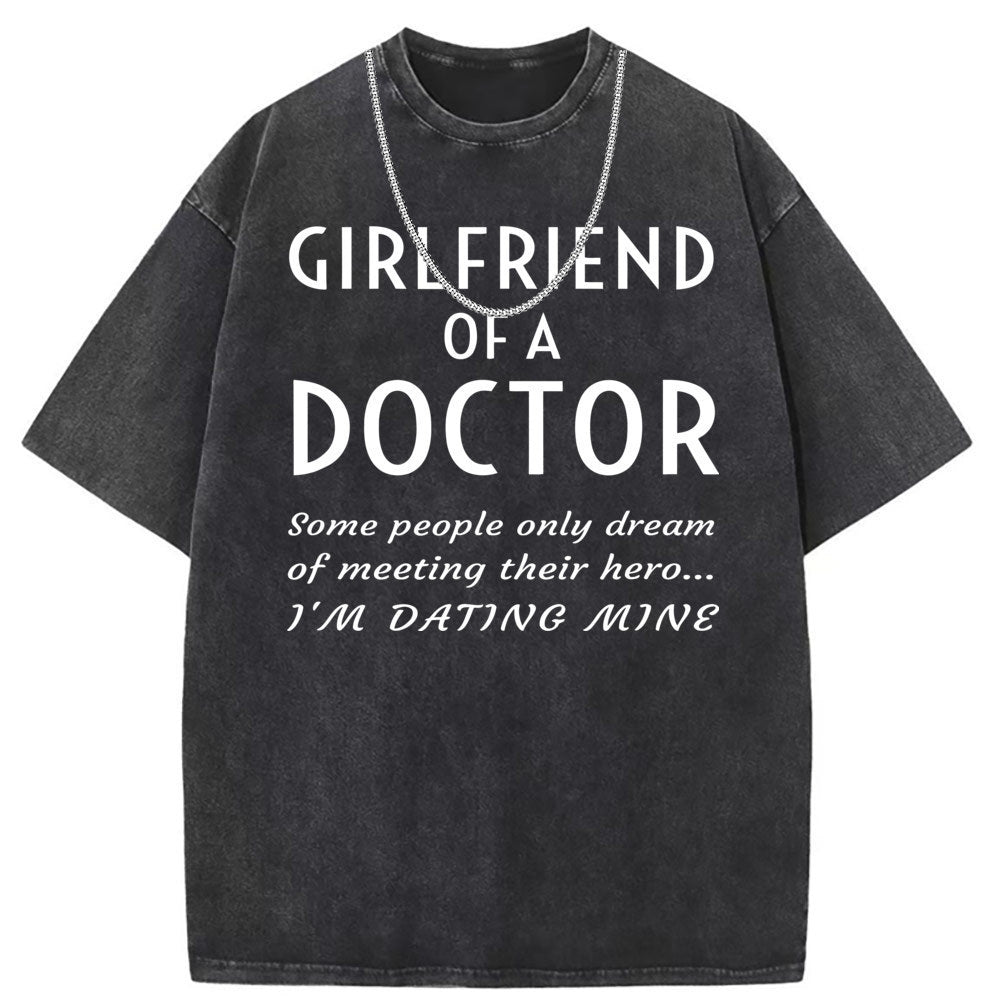 Men T Shirts Cotton short-sleeved T-shirt women's washed and old