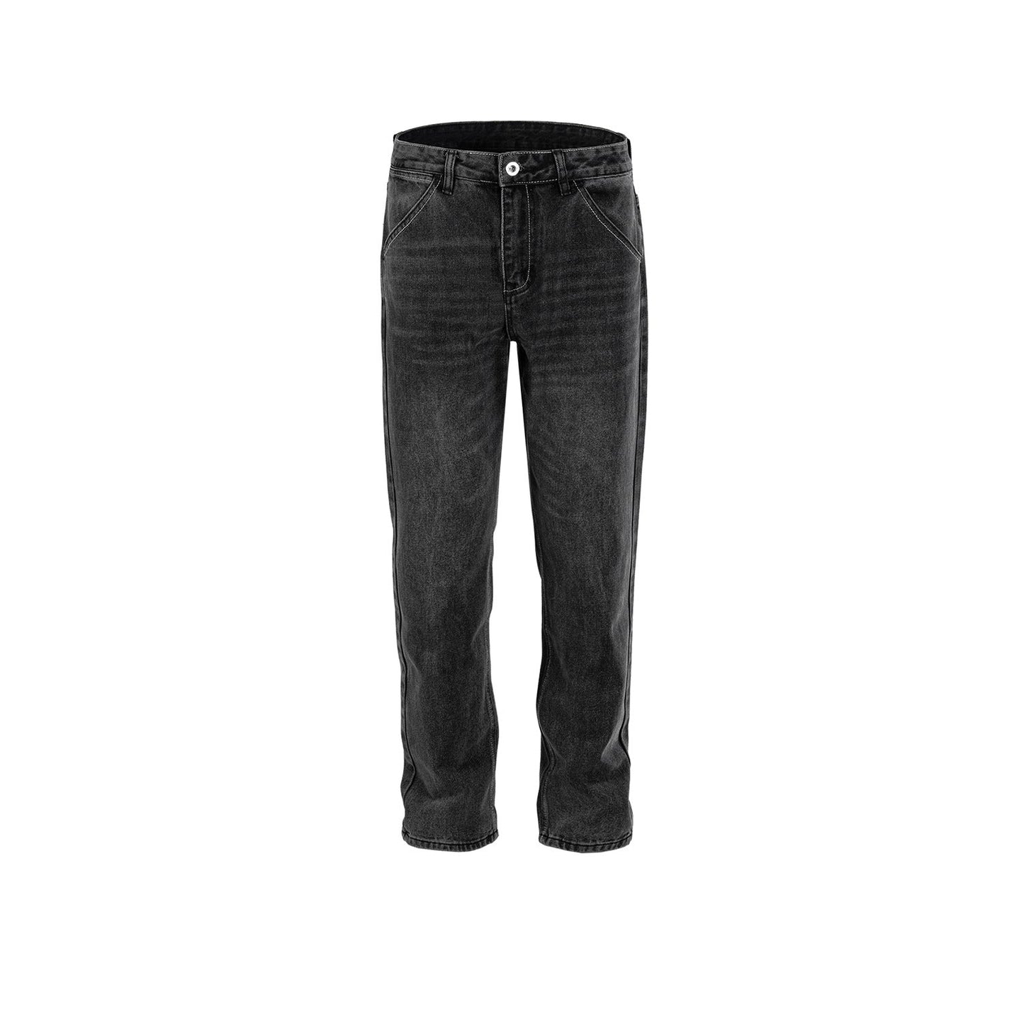 MIJKO Men's Vintage Pants MIJKO Washed Old Trousers Men's and Women's Slim-fit Straight Jeans