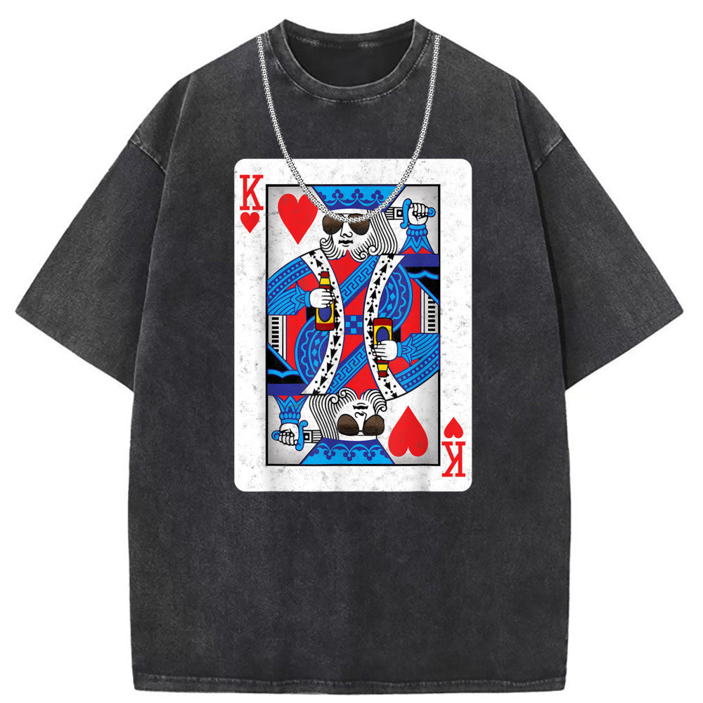 Men T Shirts Washed old punk short-sleeved T-shirt