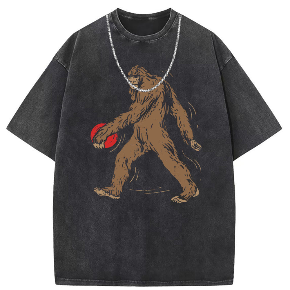 Men T Shirts Washed and old printed short-sleeved T-shirt loose and casual