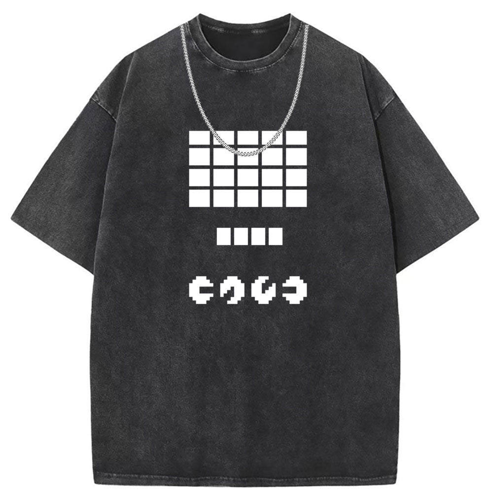 Men T Shirts T-shirt washed do old punk loose