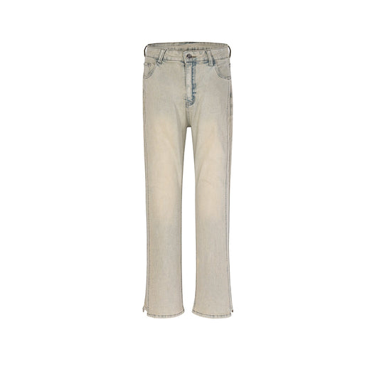 MIJKO Men's Vintage Pants MIJKO Men's Women's Trousers Washed Old Jeans