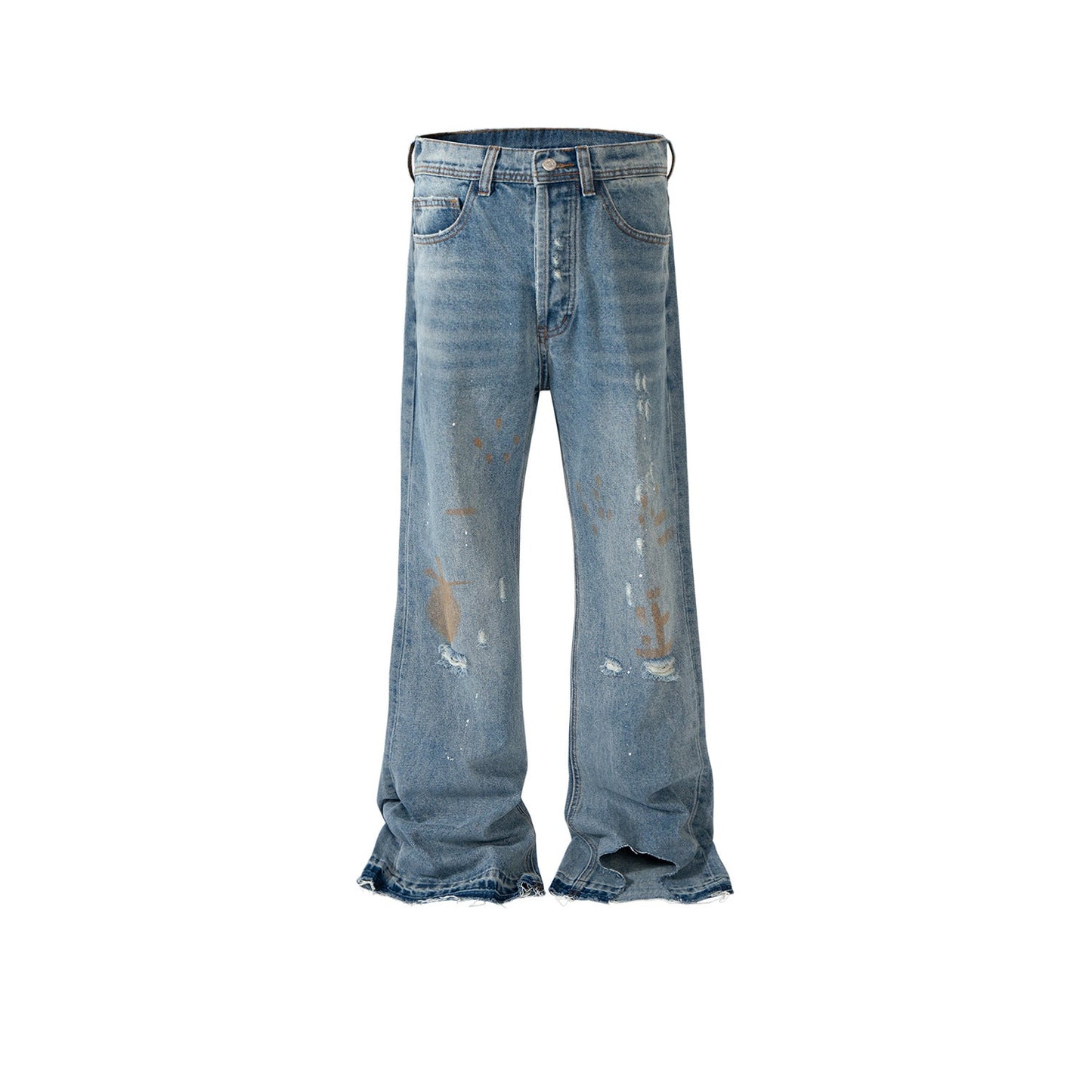 MIJKO Men's Vintage Pants MIJKO Men's and Women's Wide-footed Jeans